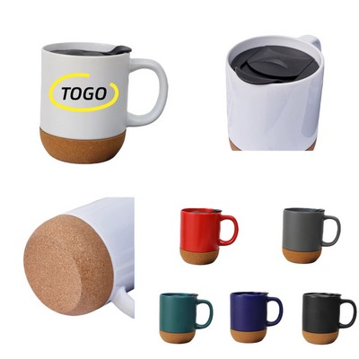 Ceramic Coffee Mug with Cork Base