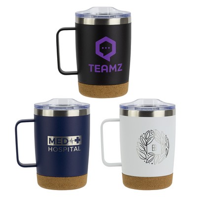 Sapora 12 oz Vacuum Insulated Stainless Steel Mug with Cork Base