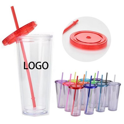 24 Oz. Carnival Cup with Color Straw