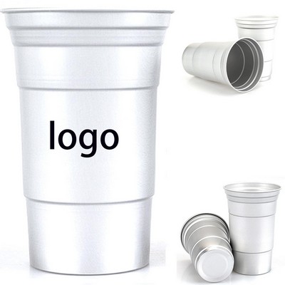 Professional 16oz Recyclable 100% Aluminum Cold Drink Pint Cup