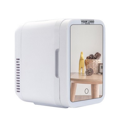 4L Portable Mini Fridge, Cool & Warm, AC/DC Dual Power, Mirror Door