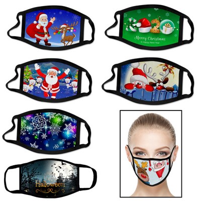 2 Ply Washable Christmas Mask Or Halloween Mask In Stock