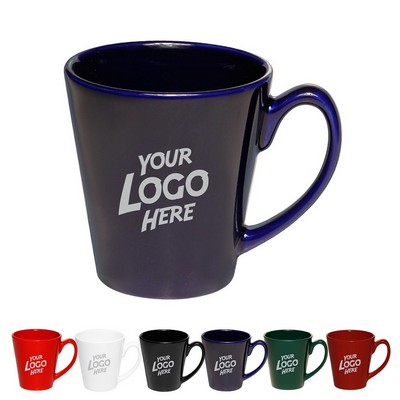 Glossy Ceramic Latte Custom Coffee Mugs-12 oz